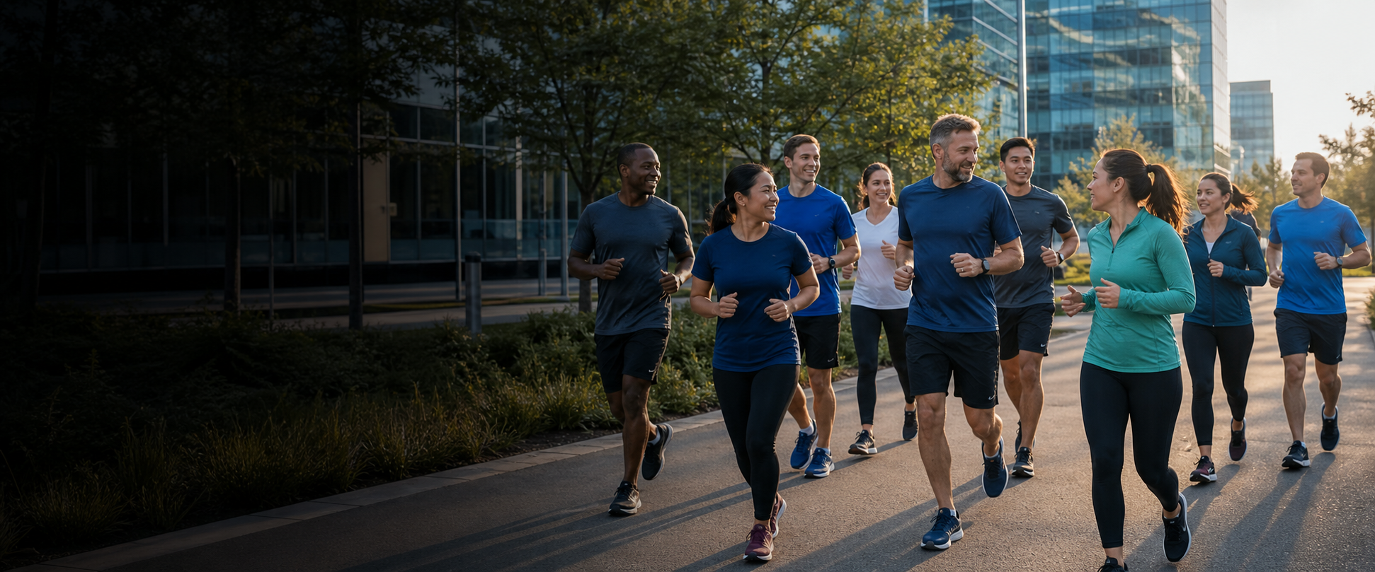 Corporate sports event team